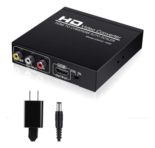 Convertidor De Adaptador Hdmi Rca Y Hdmi, Hdmi Hdmi+3rc...