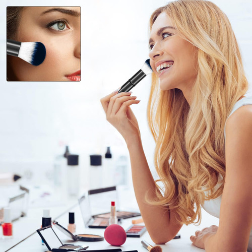 Brocha De Maquillaje Kabuki Retráctil, Brocha Para Colorete