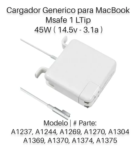 Cargador 45W Magsafe 1 para MacBook Air A1369 A1370 A1304 A1237 - Recambios  para Apple MacBook