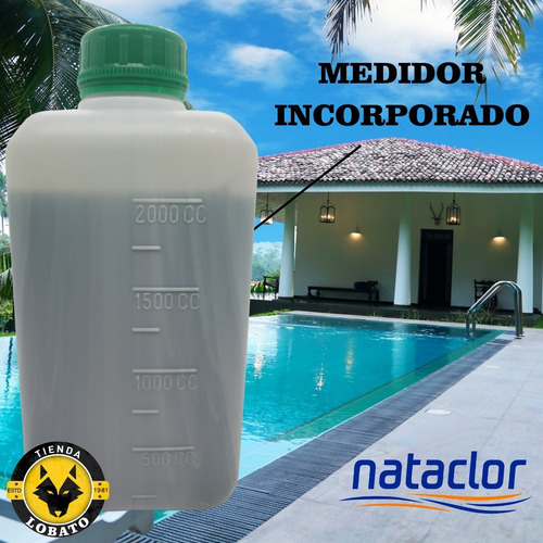 Imagen 5 de 10 de Natabio Sin Cloro Nataclor Pileta Piscina Lona 2 Litros Eco