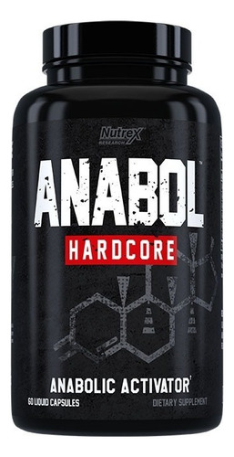 Anabol Hardcore Nutrex Research Warrior Series 60 Cápsulas Sabor Sin sabor