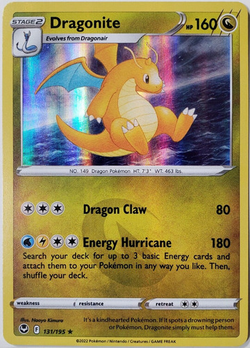 Cartas Pokemon Dragonite Holo Silver Tempest