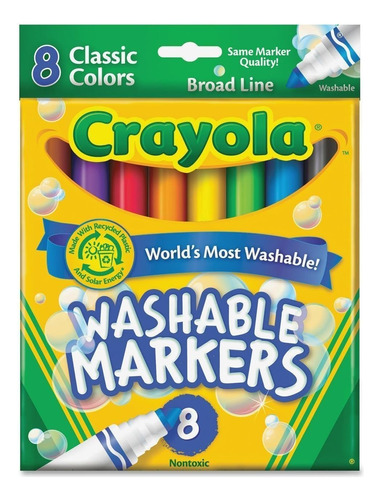 Marcadores Lavables Crayola Broad Point X8u Pack X6