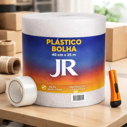 Plástico Bolha Bobina 40x25 Metros Embalagem Proteção Transparent...