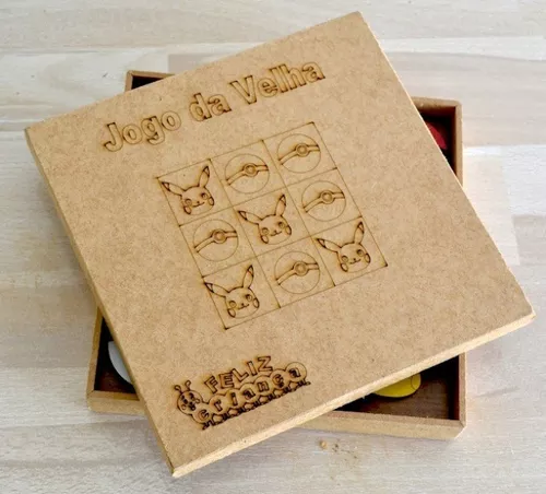 Kit 10 Jogos da velha personalizado em MDF - QUALQUER TEMA