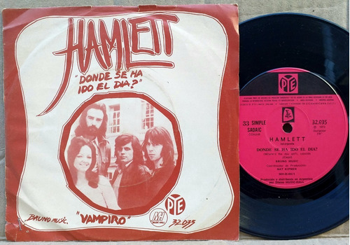 Hamlett - Donde Se Ha Ido El Dia  - Simple Vinilo Año 1973