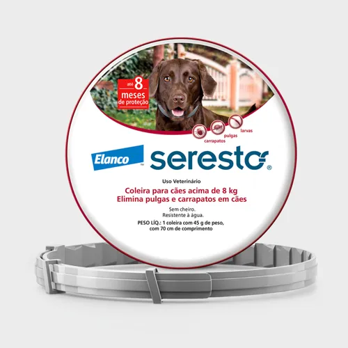Coleira Seresto Antiparasitário Para Cães 8-60kg 70cm