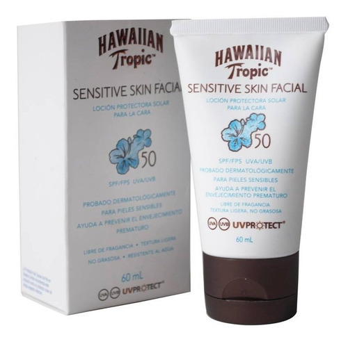 Protector Solar Facial Sensitive Skin Fps50 | Hawaiian 60ml
