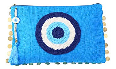 Bolso De Mano Karens Ege Evil Eye De Yute/arpillera, Bolsa D