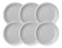 Comprar Jogo 6 Pratos Rasos 28cm Branco Protel Porcelana Schmidt