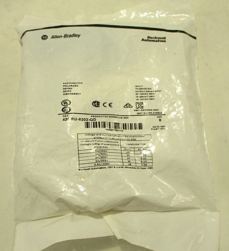 New Allen-bradley 42gru-9202-qd Photoelectric Polarized  Vvz