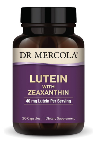 Dr. Mercola Luteína 100 Ml 30 Cápsulas Veganas Sin Gluten Sabor Sin Sabor