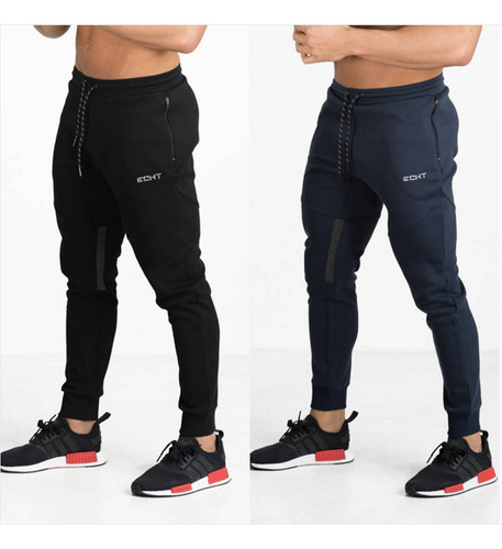 Pants Ejercicio Gym Slim Fit Jogger Casual Calidad Echt Bk