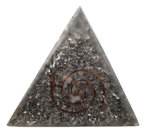 Orgonita Pirámide Tetraédrica Con Cuarzo Y Cianita Azul