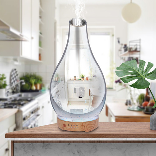 Luz Nocturna De Vidrio Con Atenuación Uv Para Aromaterapia H
