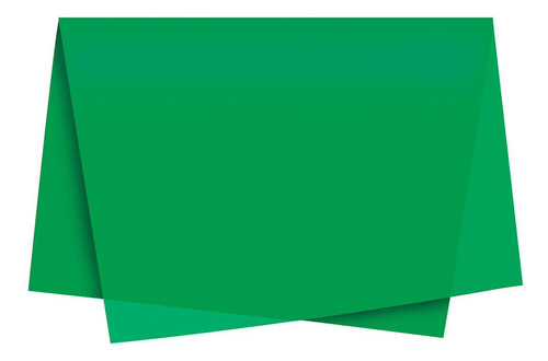 Papel De Seda Liso 49x69cm C/100 Folhas Cor Liso Verde Bandeira