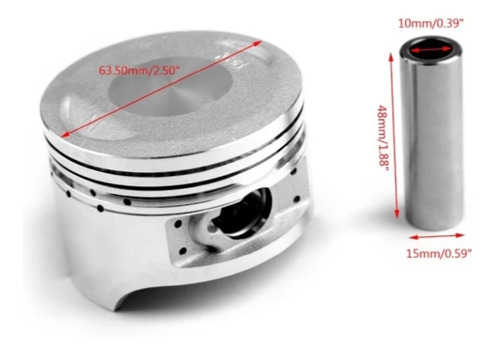 Piston Completo Para Honda Cbx/xr 200 +0.5 (64 Mm P15) Japon