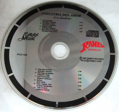Industria Del Amor - Si Te Quedaras Cd