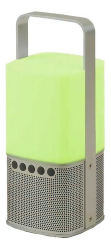 Bocina Portátil Con Bluetooth Y Lámpara Treo Color Verde Lima