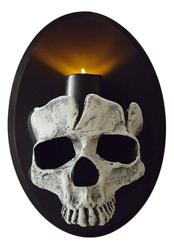 Lámpara De Pared De Cráneo Halloween Decoración De Terror Fa