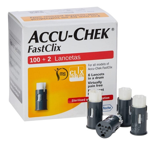 Accu-chek Lancetas Fastclix Para Punzador 100+2 Unidades