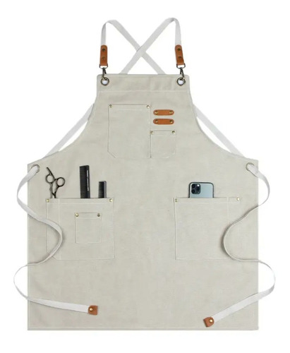 Delantal Gastronómico Unisex Jean Cocina Barbería Asado Chef