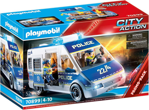 Playmobil 70899 Kombi Van Policía Con Luz Y Sonido Playlgh