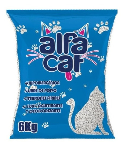 Arena Premium Alfa Cat Para Gato 24kg Hipoalergénica Alfacat