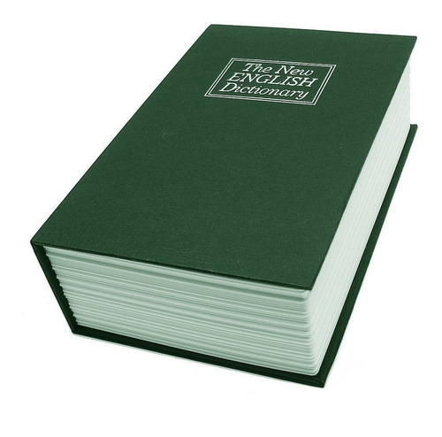 Caja Fuerte Simulada Libro Cofre Porta Valores 270x200x68mm Color Verde inglés