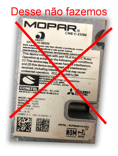 Códido Desbloqueio Rádio Fiat Toro Strada Argo Famar Mopar