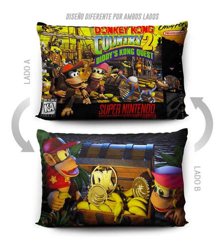Imagen 5 de 5 de Funda Donkey Kong 2: Diddy's Kong Quest 70x45cm Vudú Love