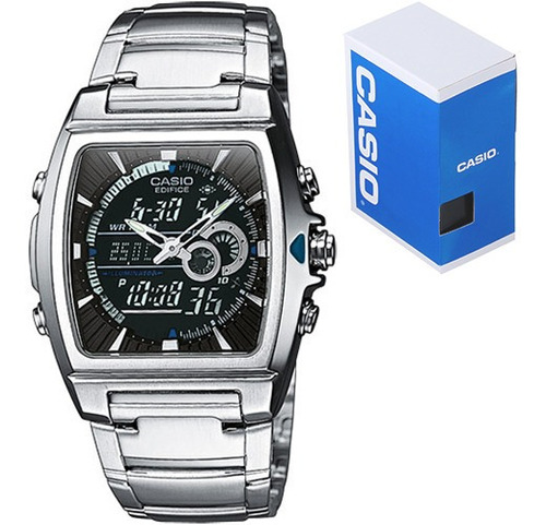 Reloj Casio Edifice Efa120 Termómetro Alarma Cristal Mineral