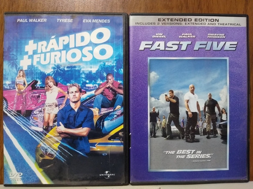 + Rápido + Furioso Nacional Rápido Y Furioso 5 Dvd Importado