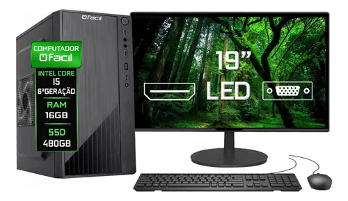 comprar Computador Completo Fácil Intel I5 6ª Geração 16gb Ssd 480gb