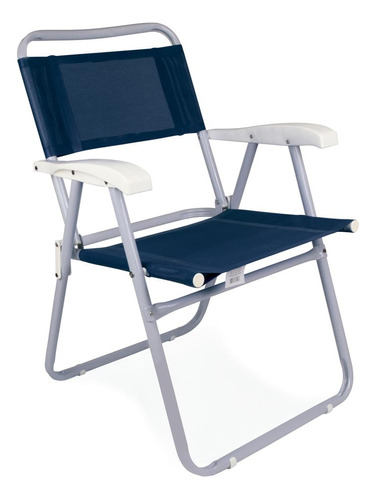 Silla Plegable Azul Master Mor En Acero