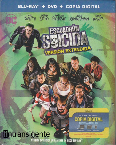 Escuadron Suicida - Margot Robbie (blu-ray + Dvd + Digital)