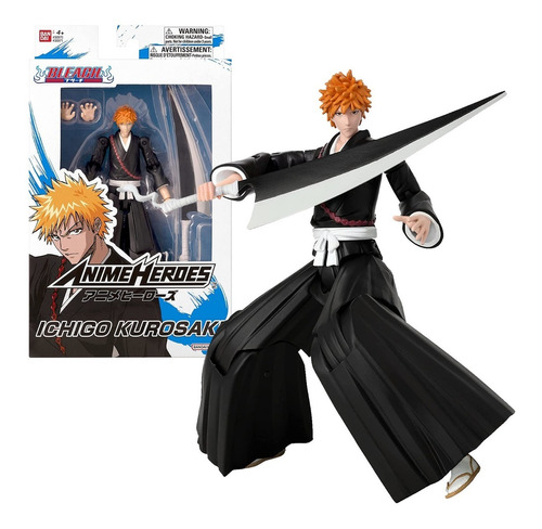 Figura Articulada Ichigo Kurosaki Bleach Anime Heroes Bandai