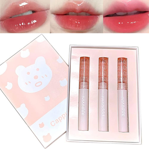 Sitovely Juego De 3 Barras De Labios De Cristal Con Brillo D