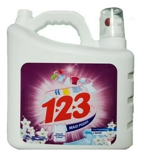 Detergente Liquido Con Suavisante 123  9 Litros