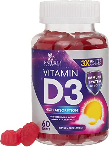 Vitamina D3 Vitaminas De Goma Fuerza Extra 5000 Iu Ql75z
