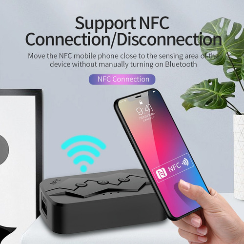 Transmisor/receptor De Audio Estéreo Nfc Bluetooth 5.0