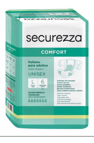 Pañal De Adultos Securezza Talla G X Bultos 36und