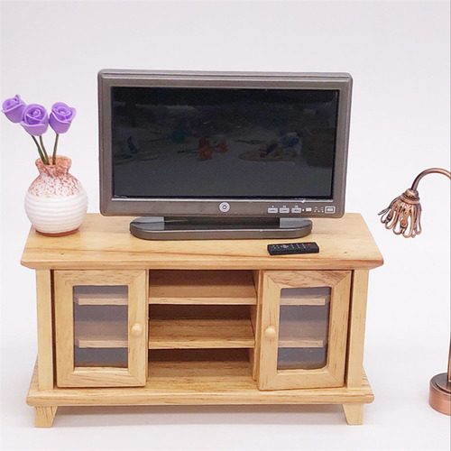 Minitelevisor De Pantalla Ancha En Miniatura De 1:12