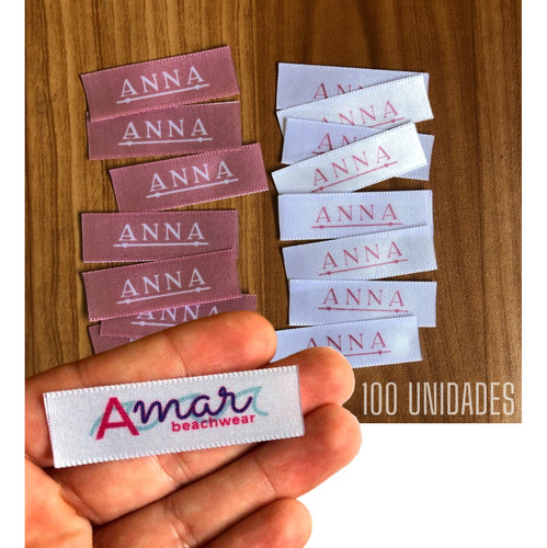 Etiquetas Para Roupas 1,5x4cm Personalizada 100 Unidades Tag