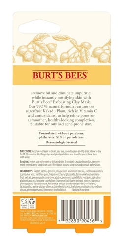Mascarilla De Arcilla Exfoliante Facial Burt's Bees 16gr