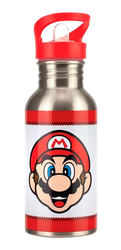 Botella De Metal Con Sorbete De Super Mario