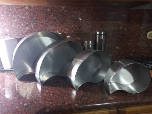Set Juego De Torteras Bandejas De Aluminio Forma De Gota