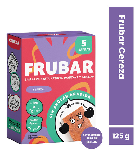 Frubar Barra De Fruta Cereza (5 Unidades)