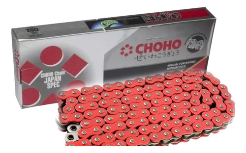 Cadena 520ho X 116 Roja Reforzada Choho Japan Con Oring