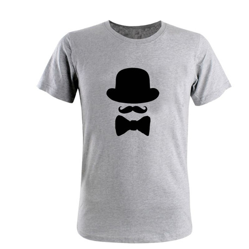 Remera De Hombre Bigote Galera Mustache Gentleman M2